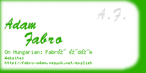adam fabro business card